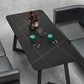 Industrial Style Sintered Stone Dinner Room Kitchen Table Black Metal Base Table for Dinning Room Clearhalo ' dining_table' 'Dining Tables & Seating' 'Dining Tables' 'furn' 'furn_dining_table' 'Furniture' 'furniture_dining_table' 'Kitchen & Dining Furniture' 'kitchen&dining_furn' 'kitchen' 'kitchen_dining_table' 3816250