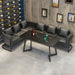 Industrial Style Sintered Stone Dinner Room Kitchen Table Black Metal Base Table for Dinning Room Clearhalo ' dining_table' 'Dining Tables & Seating' 'Dining Tables' 'furn' 'furn_dining_table' 'Furniture' 'furniture_dining_table' 'Kitchen & Dining Furniture' 'kitchen&dining_furn' 'kitchen' 'kitchen_dining_table' 3816256