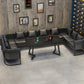 Industrial Style Sintered Stone Dinner Room Kitchen Table Black Metal Base Table for Dinning Room Clearhalo ' dining_table' 'Dining Tables & Seating' 'Dining Tables' 'furn' 'furn_dining_table' 'Furniture' 'furniture_dining_table' 'Kitchen & Dining Furniture' 'kitchen&dining_furn' 'kitchen' 'kitchen_dining_table' 3816257