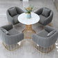 Luxury Style Sintered Stone Dining Table Single Pedestal Base Round Table for Home Clearhalo ' dining_table' 'Dining Tables & Seating' 'Dining Tables' 'furn' 'furn_dining_table' 'Furniture' 'furniture_dining_table' 'Kitchen & Dining Furniture' 'kitchen&dining_furn' 'kitchen' 'kitchen_dining_table' 3816274