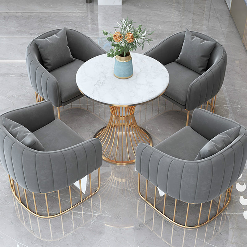 Luxury Style Sintered Stone Dining Table Single Pedestal Base Round Table for Home Clearhalo ' dining_table' 'Dining Tables & Seating' 'Dining Tables' 'furn' 'furn_dining_table' 'Furniture' 'furniture_dining_table' 'Kitchen & Dining Furniture' 'kitchen&dining_furn' 'kitchen' 'kitchen_dining_table' 3816274