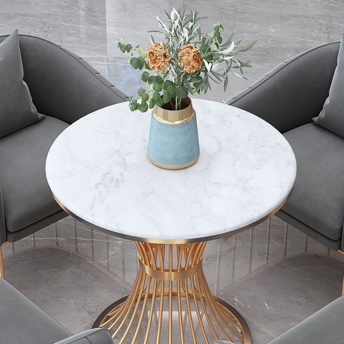 Luxury Style Sintered Stone Dining Table Single Pedestal Base Round Table for Home Clearhalo ' dining_table' 'Dining Tables & Seating' 'Dining Tables' 'furn' 'furn_dining_table' 'Furniture' 'furniture_dining_table' 'Kitchen & Dining Furniture' 'kitchen&dining_furn' 'kitchen' 'kitchen_dining_table' 3816277