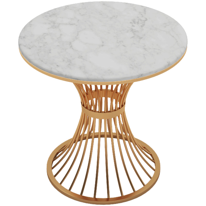 Luxury Style Sintered Stone Dining Table Single Pedestal Base Round Table for Home 23.6"L x 23.6"W x 29.5"H Without Chairs Clearhalo ' dining_table' 'Dining Tables & Seating' 'Dining Tables' 'furn' 'furn_dining_table' 'Furniture' 'furniture_dining_table' 'Kitchen & Dining Furniture' 'kitchen&dining_furn' 'kitchen' 'kitchen_dining_table' 3816278