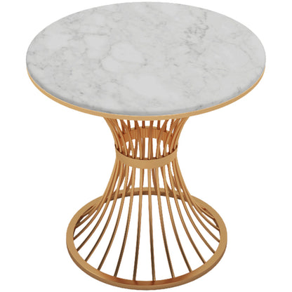 Luxury Style Sintered Stone Dining Table Single Pedestal Base Round Table for Home 23.6"L x 23.6"W x 29.5"H Without Chairs Clearhalo ' dining_table' 'Dining Tables & Seating' 'Dining Tables' 'furn' 'furn_dining_table' 'Furniture' 'furniture_dining_table' 'Kitchen & Dining Furniture' 'kitchen&dining_furn' 'kitchen' 'kitchen_dining_table' 3816278