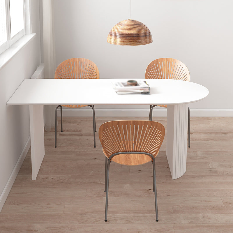 Contemporary Style Furniture Double Pedestal Dining Site Table for Home Clearhalo ' dining_table' 'Dining Tables & Seating' 'Dining Tables' 'furn' 'furn_dining_table' 'Furniture' 'furniture_dining_table' 'Kitchen & Dining Furniture' 'kitchen&dining_furn' 'kitchen' 'kitchen_dining_table' 3816294