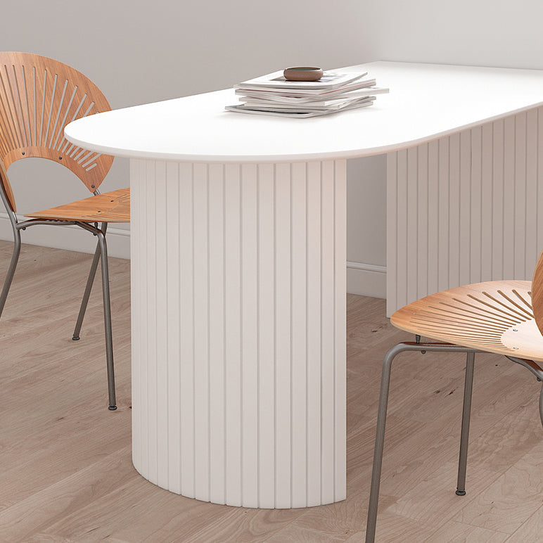 Contemporary Style Furniture Double Pedestal Dining Site Table for Home Clearhalo ' dining_table' 'Dining Tables & Seating' 'Dining Tables' 'furn' 'furn_dining_table' 'Furniture' 'furniture_dining_table' 'Kitchen & Dining Furniture' 'kitchen&dining_furn' 'kitchen' 'kitchen_dining_table' 3816299