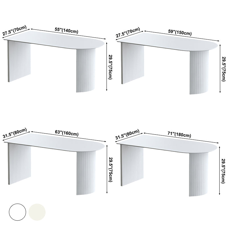 Contemporary Style Furniture Double Pedestal Dining Site Table for Home Clearhalo ' dining_table' 'Dining Tables & Seating' 'Dining Tables' 'furn' 'furn_dining_table' 'Furniture' 'furniture_dining_table' 'Kitchen & Dining Furniture' 'kitchen&dining_furn' 'kitchen' 'kitchen_dining_table' 3816300