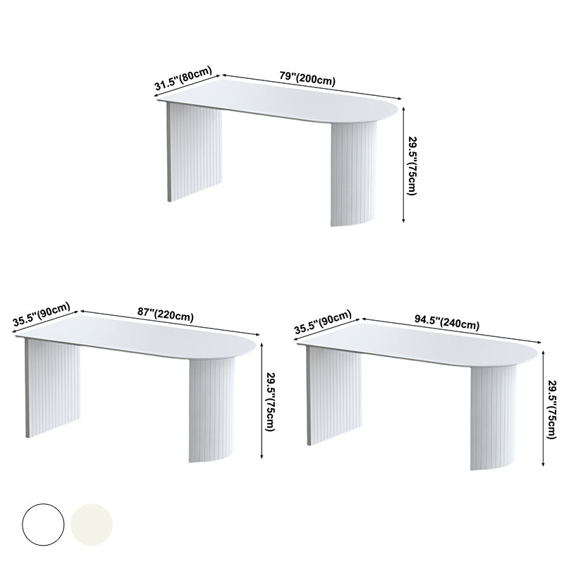 Contemporary Style Furniture Double Pedestal Dining Site Table for Home Clearhalo ' dining_table' 'Dining Tables & Seating' 'Dining Tables' 'furn' 'furn_dining_table' 'Furniture' 'furniture_dining_table' 'Kitchen & Dining Furniture' 'kitchen&dining_furn' 'kitchen' 'kitchen_dining_table' 3816301