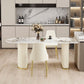 Metal Traditional Luxury Free Form Indoor Table Sintered Stone Table for Dining Room Clearhalo ' dining_table' 'Dining Tables & Seating' 'Dining Tables' 'furn' 'furn_dining_table' 'Furniture' 'furniture_dining_table' 'Kitchen & Dining Furniture' 'kitchen&dining_furn' 'kitchen' 'kitchen_dining_table' 3816303