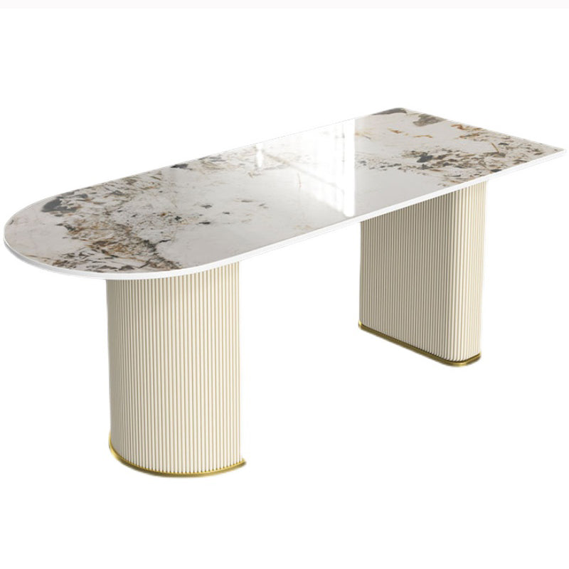 Metal Traditional Luxury Free Form Indoor Table Sintered Stone Table for Dining Room Without Chairs Clearhalo ' dining_table' 'Dining Tables & Seating' 'Dining Tables' 'furn' 'furn_dining_table' 'Furniture' 'furniture_dining_table' 'Kitchen & Dining Furniture' 'kitchen&dining_furn' 'kitchen' 'kitchen_dining_table' 3816306