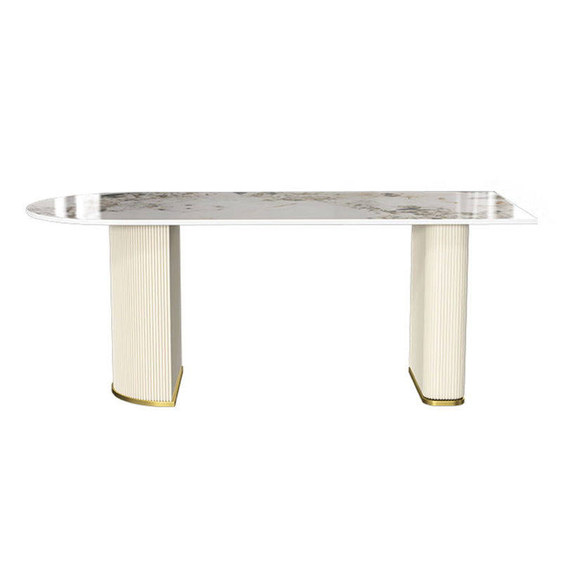 Metal Traditional Luxury Free Form Indoor Table Sintered Stone Table for Dining Room Clearhalo ' dining_table' 'Dining Tables & Seating' 'Dining Tables' 'furn' 'furn_dining_table' 'Furniture' 'furniture_dining_table' 'Kitchen & Dining Furniture' 'kitchen&dining_furn' 'kitchen' 'kitchen_dining_table' 3816307