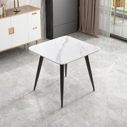 Square Sintered Stone White Dining Table Industrial 4 Legs Table for Dining Room Without Chairs Clearhalo ' dining_table' 'Dining Tables & Seating' 'Dining Tables' 'furn' 'furn_dining_table' 'Furniture' 'furniture_dining_table' 'Kitchen & Dining Furniture' 'kitchen&dining_furn' 'kitchen' 'kitchen_dining_table' 3816320
