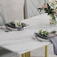Luxury Style Sintered Stone Dining Table Double Pedestal Base Rectangle Table for Home Clearhalo ' dining_table' 'Dining Tables & Seating' 'Dining Tables' 'furn' 'furn_dining_table' 'Furniture' 'furniture_dining_table' 'Kitchen & Dining Furniture' 'kitchen&dining_furn' 'kitchen' 'kitchen_dining_table' 3816333