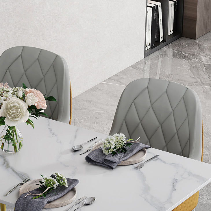 Luxury Style Sintered Stone Dining Table Double Pedestal Base Rectangle Table for Home Clearhalo ' dining_table' 'Dining Tables & Seating' 'Dining Tables' 'furn' 'furn_dining_table' 'Furniture' 'furniture_dining_table' 'Kitchen & Dining Furniture' 'kitchen&dining_furn' 'kitchen' 'kitchen_dining_table' 3816334