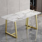Luxury Style Sintered Stone Dining Table Double Pedestal Base Rectangle Table for Home Gray Without Chairs Clearhalo ' dining_table' 'Dining Tables & Seating' 'Dining Tables' 'furn' 'furn_dining_table' 'Furniture' 'furniture_dining_table' 'Kitchen & Dining Furniture' 'kitchen&dining_furn' 'kitchen' 'kitchen_dining_table' 3816335