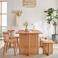 Rectangle Wooden Table Modern Red Oak Table in Nature with Double Pedestal Clearhalo ' dining_table' 'Dining Tables & Seating' 'Dining Tables' 'furn' 'furn_dining_table' 'Furniture' 'furniture_dining_table' 'Kitchen & Dining Furniture' 'kitchen&dining_furn' 'kitchen' 'kitchen_dining_table' 3816355