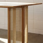 Rectangle Wooden Table Modern Red Oak Table in Nature with Double Pedestal Clearhalo ' dining_table' 'Dining Tables & Seating' 'Dining Tables' 'furn' 'furn_dining_table' 'Furniture' 'furniture_dining_table' 'Kitchen & Dining Furniture' 'kitchen&dining_furn' 'kitchen' 'kitchen_dining_table' 3816359