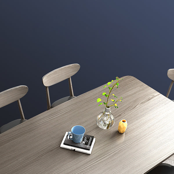 Rectangle Whit Oak Wooden Table Modern Dining Table with 4 Legs in Walnut Clearhalo ' dining_table' 'Dining Tables & Seating' 'Dining Tables' 'furn' 'furn_dining_table' 'Furniture' 'furniture_dining_table' 'Kitchen & Dining Furniture' 'kitchen&dining_furn' 'kitchen' 'kitchen_dining_table' 3816385