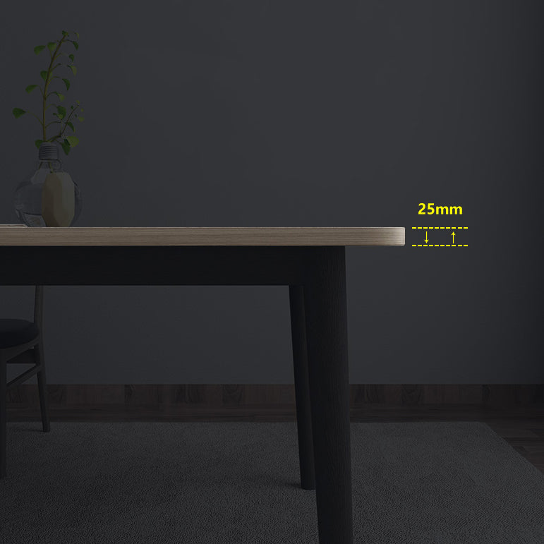 Rectangle Whit Oak Wooden Table Modern Dining Table with 4 Legs in Walnut Clearhalo ' dining_table' 'Dining Tables & Seating' 'Dining Tables' 'furn' 'furn_dining_table' 'Furniture' 'furniture_dining_table' 'Kitchen & Dining Furniture' 'kitchen&dining_furn' 'kitchen' 'kitchen_dining_table' 3816387