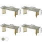 Luxury Home Sintered Stone Dining Table Rectangular Table with Double Pedestal Base Clearhalo ' dining_table' 'Dining Tables & Seating' 'Dining Tables' 'furn' 'furn_dining_table' 'Furniture' 'furniture_dining_table' 'Kitchen & Dining Furniture' 'kitchen&dining_furn' 'kitchen' 'kitchen_dining_table' 3816405