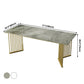 Luxury Home Sintered Stone Dining Table Rectangular Table with Double Pedestal Base Clearhalo ' dining_table' 'Dining Tables & Seating' 'Dining Tables' 'furn' 'furn_dining_table' 'Furniture' 'furniture_dining_table' 'Kitchen & Dining Furniture' 'kitchen&dining_furn' 'kitchen' 'kitchen_dining_table' 3816406