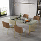 Luxury Home Sintered Stone Dining Table Rectangular Table with Double Pedestal Base Clearhalo ' dining_table' 'Dining Tables & Seating' 'Dining Tables' 'furn' 'furn_dining_table' 'Furniture' 'furniture_dining_table' 'Kitchen & Dining Furniture' 'kitchen&dining_furn' 'kitchen' 'kitchen_dining_table' 3816410
