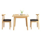 Square 4 Legs Industrial Dining Table Wood Color Fixed Table with Rubberwood Solid Wood Clearhalo ' dining_table' 'Dining Tables & Seating' 'Dining Tables' 'furn' 'furn_dining_table' 'Furniture' 'furniture_dining_table' 'Kitchen & Dining Furniture' 'kitchen&dining_furn' 'kitchen' 'kitchen_dining_table' 3816429