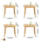 Square 4 Legs Industrial Dining Table Wood Color Fixed Table with Rubberwood Solid Wood Clearhalo ' dining_table' 'Dining Tables & Seating' 'Dining Tables' 'furn' 'furn_dining_table' 'Furniture' 'furniture_dining_table' 'Kitchen & Dining Furniture' 'kitchen&dining_furn' 'kitchen' 'kitchen_dining_table' 3816435