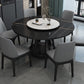 Contemporary Sintered Stone Round Dining Table Standard Kitchen Dining Table with Pedestal Base Clearhalo ' dining_table' 'Dining Tables & Seating' 'Dining Tables' 'furn' 'furn_dining_table' 'Furniture' 'furniture_dining_table' 'Kitchen & Dining Furniture' 'kitchen&dining_furn' 'kitchen' 'kitchen_dining_table' 3816457