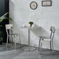 Industrial Dining Room Table Stainless Steel Table with Pedestal Table Clearhalo ' dining_table' 'Dining Tables & Seating' 'Dining Tables' 'furn' 'furn_dining_table' 'Furniture' 'furniture_dining_table' 'Kitchen & Dining Furniture' 'kitchen&dining_furn' 'kitchen' 'kitchen_dining_table' 3816476