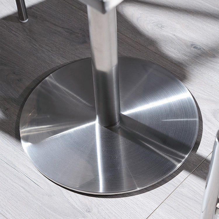 Industrial Dining Room Table Stainless Steel Table with Pedestal Table Clearhalo ' dining_table' 'Dining Tables & Seating' 'Dining Tables' 'furn' 'furn_dining_table' 'Furniture' 'furniture_dining_table' 'Kitchen & Dining Furniture' 'kitchen&dining_furn' 'kitchen' 'kitchen_dining_table' 3816483