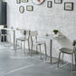 Industrial Dining Room Table Stainless Steel Table with Pedestal Table Clearhalo ' dining_table' 'Dining Tables & Seating' 'Dining Tables' 'furn' 'furn_dining_table' 'Furniture' 'furniture_dining_table' 'Kitchen & Dining Furniture' 'kitchen&dining_furn' 'kitchen' 'kitchen_dining_table' 3816488