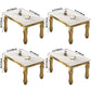 Metal Traditional Luxury Rectangle Dining Table Sintered Stone Table with 4 Legs Clearhalo ' dining_table' 'Dining Tables & Seating' 'Dining Tables' 'furn' 'furn_dining_table' 'Furniture' 'furniture_dining_table' 'Kitchen & Dining Furniture' 'kitchen&dining_furn' 'kitchen' 'kitchen_dining_table' 3816531