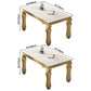 Metal Traditional Luxury Rectangle Dining Table Sintered Stone Table with 4 Legs Clearhalo ' dining_table' 'Dining Tables & Seating' 'Dining Tables' 'furn' 'furn_dining_table' 'Furniture' 'furniture_dining_table' 'Kitchen & Dining Furniture' 'kitchen&dining_furn' 'kitchen' 'kitchen_dining_table' 3816532