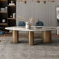 Traditional Luxury Oval Dining Table White Sintered Stone Dining Table with 3 Legs Clearhalo ' dining_table' 'Dining Tables & Seating' 'Dining Tables' 'furn' 'furn_dining_table' 'Furniture' 'furniture_dining_table' 'Kitchen & Dining Furniture' 'kitchen&dining_furn' 'kitchen' 'kitchen_dining_table' 3816534