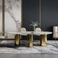Traditional Luxury Oval Dining Table White Sintered Stone Dining Table with 3 Legs Clearhalo ' dining_table' 'Dining Tables & Seating' 'Dining Tables' 'furn' 'furn_dining_table' 'Furniture' 'furniture_dining_table' 'Kitchen & Dining Furniture' 'kitchen&dining_furn' 'kitchen' 'kitchen_dining_table' 3816540