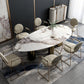 Traditional Luxury Oval Dining Table White Sintered Stone Dining Table with 3 Legs Clearhalo ' dining_table' 'Dining Tables & Seating' 'Dining Tables' 'furn' 'furn_dining_table' 'Furniture' 'furniture_dining_table' 'Kitchen & Dining Furniture' 'kitchen&dining_furn' 'kitchen' 'kitchen_dining_table' 3816543