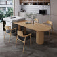 Modern Style Pine Solid Wood Dining Table Double Pedestal Base Freeform Table for Home Clearhalo ' dining_table' 'Dining Tables & Seating' 'Dining Tables' 'furn' 'furn_dining_table' 'Furniture' 'furniture_dining_table' 'Kitchen & Dining Furniture' 'kitchen&dining_furn' 'kitchen' 'kitchen_dining_table' 3816545