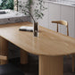 Modern Style Pine Solid Wood Dining Table Double Pedestal Base Freeform Table for Home Clearhalo ' dining_table' 'Dining Tables & Seating' 'Dining Tables' 'furn' 'furn_dining_table' 'Furniture' 'furniture_dining_table' 'Kitchen & Dining Furniture' 'kitchen&dining_furn' 'kitchen' 'kitchen_dining_table' 3816550