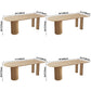 Modern Style Pine Solid Wood Dining Table Double Pedestal Base Freeform Table for Home Clearhalo ' dining_table' 'Dining Tables & Seating' 'Dining Tables' 'furn' 'furn_dining_table' 'Furniture' 'furniture_dining_table' 'Kitchen & Dining Furniture' 'kitchen&dining_furn' 'kitchen' 'kitchen_dining_table' 3816554