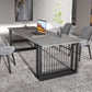 Industrial Sintered Stone Standard Dining Table Kitchen Rectangle Shape Dining Table for Kitchen Clearhalo ' dining_table' 'Dining Tables & Seating' 'Dining Tables' 'furn' 'furn_dining_table' 'Furniture' 'furniture_dining_table' 'Kitchen & Dining Furniture' 'kitchen&dining_furn' 'kitchen' 'kitchen_dining_table' 3816558