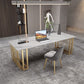 Industrial Sintered Stone Standard Dining Table Kitchen Rectangle Shape Dining Table for Kitchen Clearhalo ' dining_table' 'Dining Tables & Seating' 'Dining Tables' 'furn' 'furn_dining_table' 'Furniture' 'furniture_dining_table' 'Kitchen & Dining Furniture' 'kitchen&dining_furn' 'kitchen' 'kitchen_dining_table' 3816560