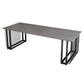 Industrial Sintered Stone Standard Dining Table Kitchen Rectangle Shape Dining Table for Kitchen Grey Without Chairs Clearhalo ' dining_table' 'Dining Tables & Seating' 'Dining Tables' 'furn' 'furn_dining_table' 'Furniture' 'furniture_dining_table' 'Kitchen & Dining Furniture' 'kitchen&dining_furn' 'kitchen' 'kitchen_dining_table' 3816561
