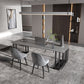 Industrial Sintered Stone Standard Dining Table Kitchen Rectangle Shape Dining Table for Kitchen Clearhalo ' dining_table' 'Dining Tables & Seating' 'Dining Tables' 'furn' 'furn_dining_table' 'Furniture' 'furniture_dining_table' 'Kitchen & Dining Furniture' 'kitchen&dining_furn' 'kitchen' 'kitchen_dining_table' 3816563
