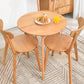 Round Minimalist Dining Table Wood Color Fixed Table with Beech Solid Wood Clearhalo ' dining_table' 'Dining Tables & Seating' 'Dining Tables' 'furn' 'furn_dining_table' 'Furniture' 'furniture_dining_table' 'Kitchen & Dining Furniture' 'kitchen&dining_furn' 'kitchen' 'kitchen_dining_table' 3816566