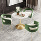 Round Tulip Base Glam Dining Table White Fixed Table of Sintered Stone Clearhalo ' dining_table' 'Dining Tables & Seating' 'Dining Tables' 'furn' 'furn_dining_table' 'Furniture' 'furniture_dining_table' 'Kitchen & Dining Furniture' 'kitchen&dining_furn' 'kitchen' 'kitchen_dining_table' 3816590