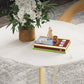 Round Tulip Base Glam Dining Table White Fixed Table of Sintered Stone Clearhalo ' dining_table' 'Dining Tables & Seating' 'Dining Tables' 'furn' 'furn_dining_table' 'Furniture' 'furniture_dining_table' 'Kitchen & Dining Furniture' 'kitchen&dining_furn' 'kitchen' 'kitchen_dining_table' 3816594