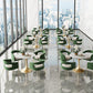 Round Tulip Base Glam Dining Table White Fixed Table of Sintered Stone Clearhalo ' dining_table' 'Dining Tables & Seating' 'Dining Tables' 'furn' 'furn_dining_table' 'Furniture' 'furniture_dining_table' 'Kitchen & Dining Furniture' 'kitchen&dining_furn' 'kitchen' 'kitchen_dining_table' 3816600
