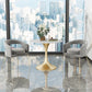 Round Tulip Base Glam Dining Table White Fixed Table of Sintered Stone Clearhalo ' dining_table' 'Dining Tables & Seating' 'Dining Tables' 'furn' 'furn_dining_table' 'Furniture' 'furniture_dining_table' 'Kitchen & Dining Furniture' 'kitchen&dining_furn' 'kitchen' 'kitchen_dining_table' 3816602