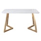 Metal Traditional Luxury Rectangle Indoor Table Sintered Stone Dining Table with Sled Base Rectangle Stone Clearhalo ' dining_table' 'Dining Tables & Seating' 'Dining Tables' 'furn' 'furn_dining_table' 'Furniture' 'furniture_dining_table' 'Kitchen & Dining Furniture' 'kitchen&dining_furn' 'kitchen' 'kitchen_dining_table' 3816623